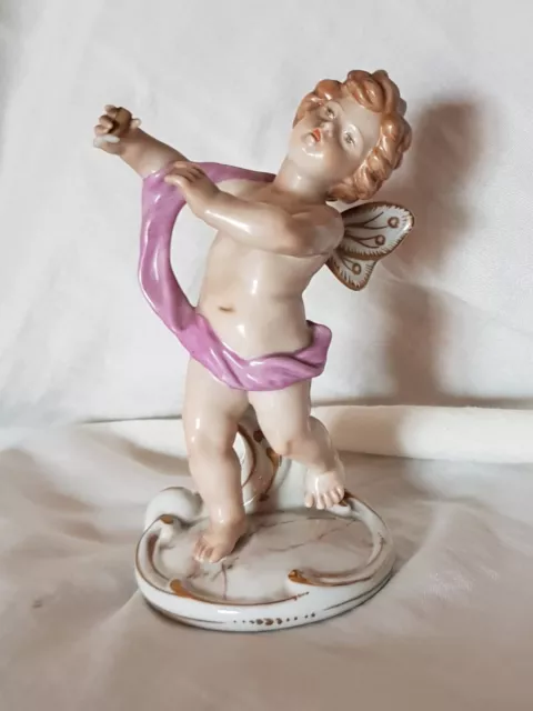 Statua In Porcellana Di Putto, Capodimonte, Xx Secolo