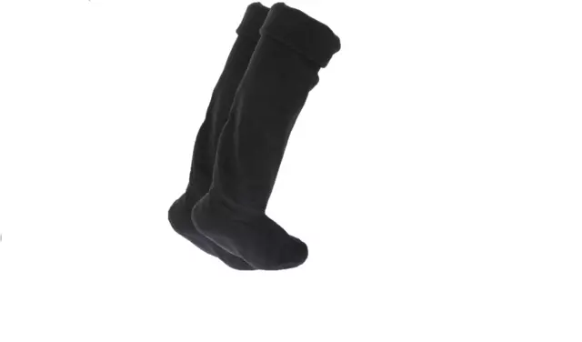 Ladies & Mens Plain Wellington Boot Fleece Socks Welly Liners Festival Adults