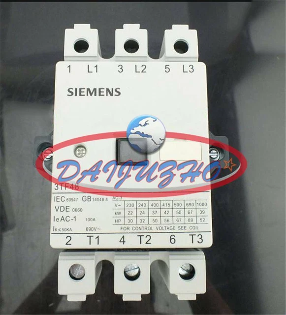 New 1PCS Siemens 50/60HZ 24V AC 110V AC 220V AC 380V AC Contactor 3TF48