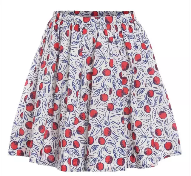 Bonpoint Girls Lilo White Cherry Skirt Size 12 Years