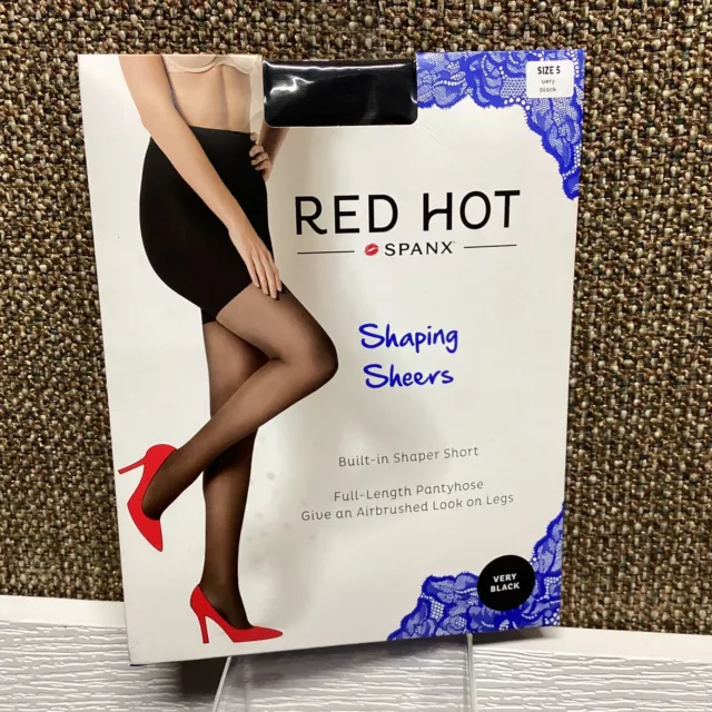 RED HOT SPANX 10189R Women`s Lace is More Mid-Thigh Short in Very Black  size 2XL