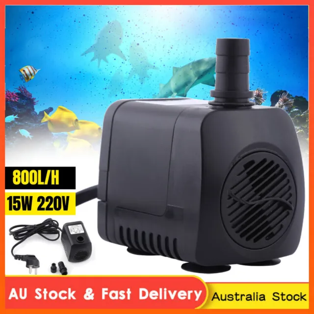 Adjustable Flow Aquarium Pump Water Submersible Pump Fish Tank 800L/H AU