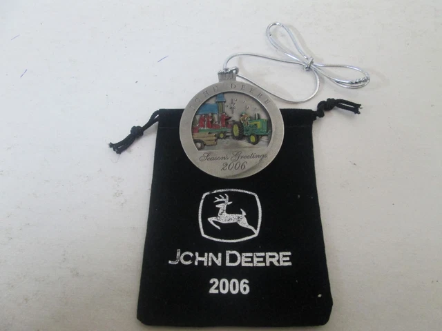 2006 John Deere Pewter Christmas Ornament - #11 In A Series