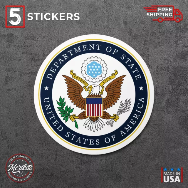 Seal of U.S. Department of State Vinyl Decal, 5 Stickers