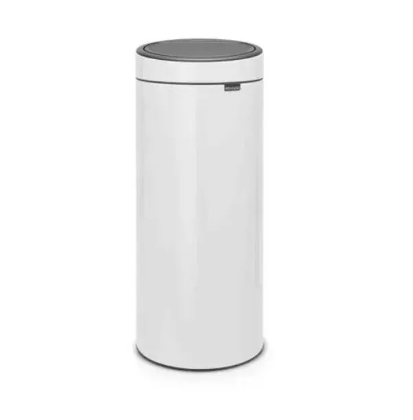 Brabantia 30L Kitchen Touch Bin White Removable Lid, Soft-Touch Open DENTED