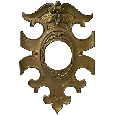 Door knob Back Plate Brass Hardware Vtg Antique Parts/Restore No Holes