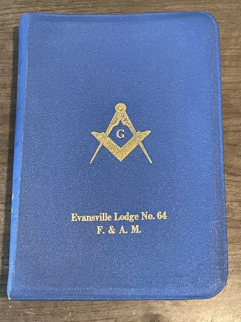Vintage Freemason Masonic Edition Holy Bible (1957) Evansville IN Lodge *RARE*