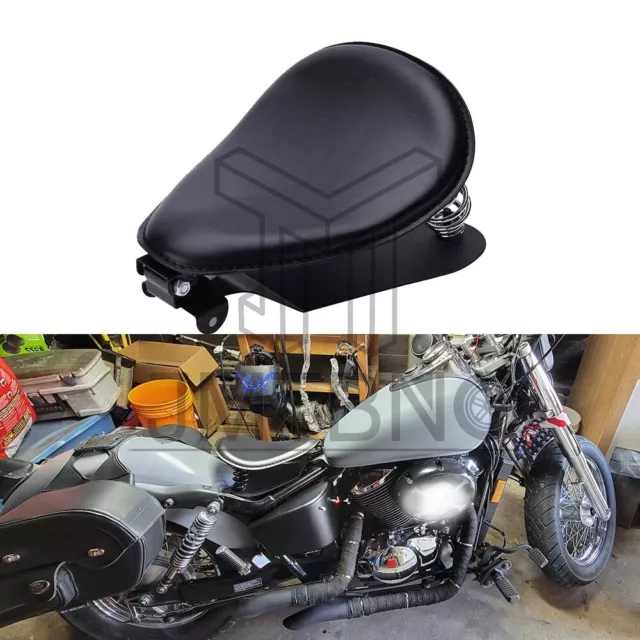 Motorcycle Solo Driver Seat w/Base Spring Bracket For Harley Bobber Chopper AUS