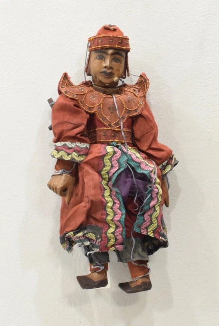 Puppet Marionette Wood Burmese Puppet Folk Art