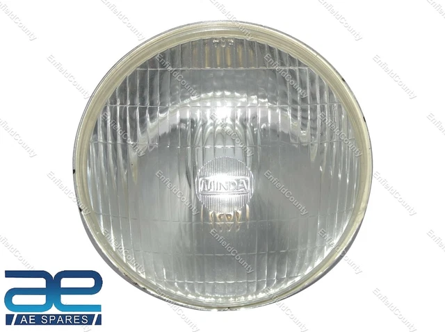 thumbnail image 2 of Miller Embossed Headlight Rim – 8mm Flat Glass – Fits BSA, Triumph, AJS – MADBULL 2 of 4