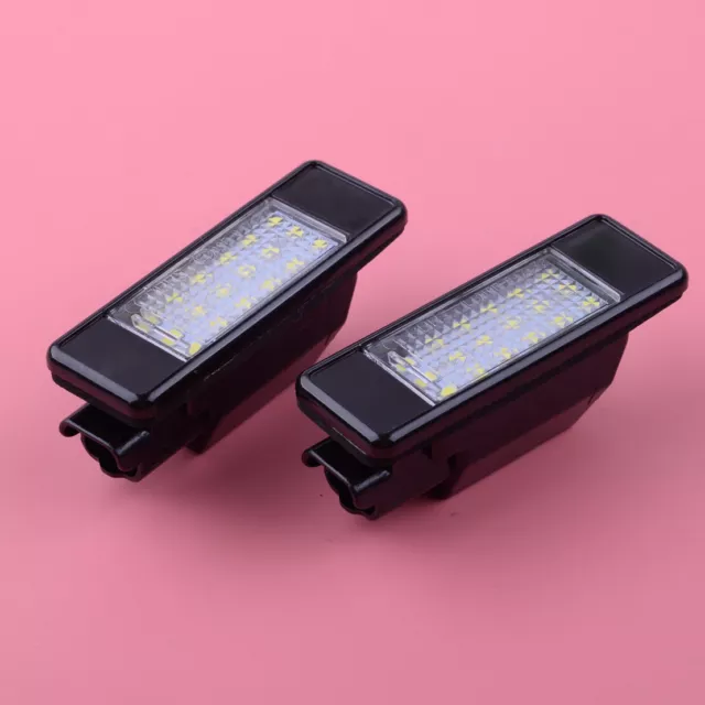 2x LED License Plate Lights Bumper Lamp Fit For Citroen C6 DS3 Peugeot 106 1007