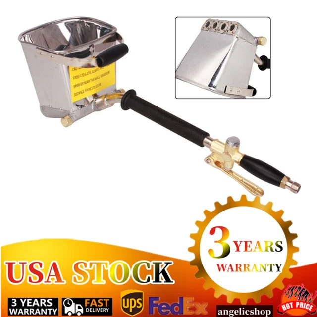 Cement Mortar Sprayer Hopper 4 Jet Paint Wall Concrete Tool Stucco Gun Spray New