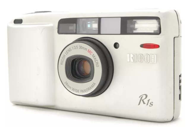 Read!!【Exc+5】 Ricoh R1s Platinum Silver Point & Shoot Film Camera From JAPAN