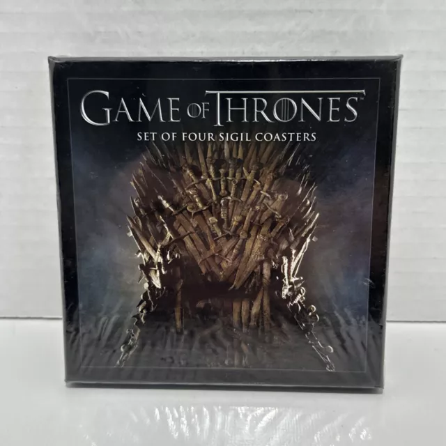 GAME OF THRONES:  SIGIL COASTER SET OF FOUR ~ Dark Horse Deluxe~ HBO ~Brand New