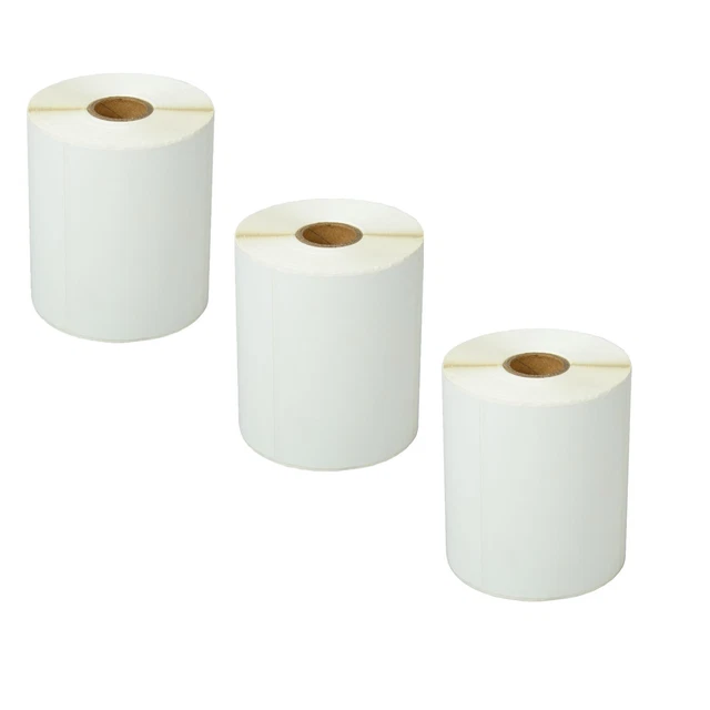 3 Rolls 4x3 Direct Thermal 500/R Labels for Zebra 2824 Eltron Rollo Printer