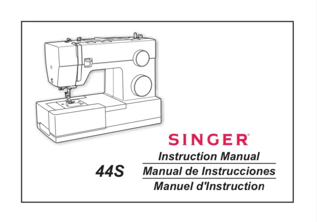 Large Deluxe-Edition Instructions Singer 44S Heavy Duty Manual Sewing Machine