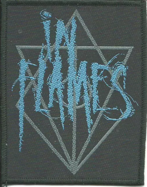 IN FLAMES scratched logo NEW - WOVEN SEW ON PATCH official merchandise SEALED