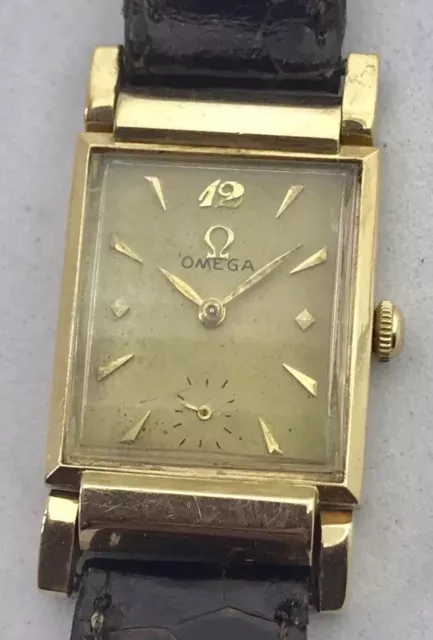 vintage omega 14k gold watch