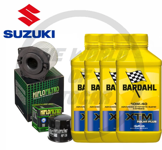 Wartungskit Bardahl XTM 10 W40 Öl Luftfilter Hiflofiltro Suzuki