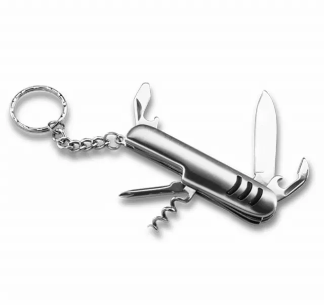 Wine/Beer Bottle Opener Cork Screw Winged Corkscrews Stainless Steel Keychain