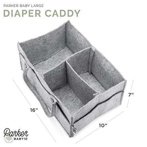 Parker Baby Diaper Caddy - Nursery Storage Bin and Car Organizer for Diapers ... 3