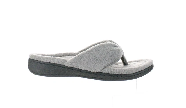 Vionic Womens Indulge Gracie Light Grey Slippers Size 8 (1401455)