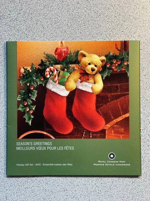 2005 Holiday Gift set - coloured 25 cent - seasons greatings - coin set