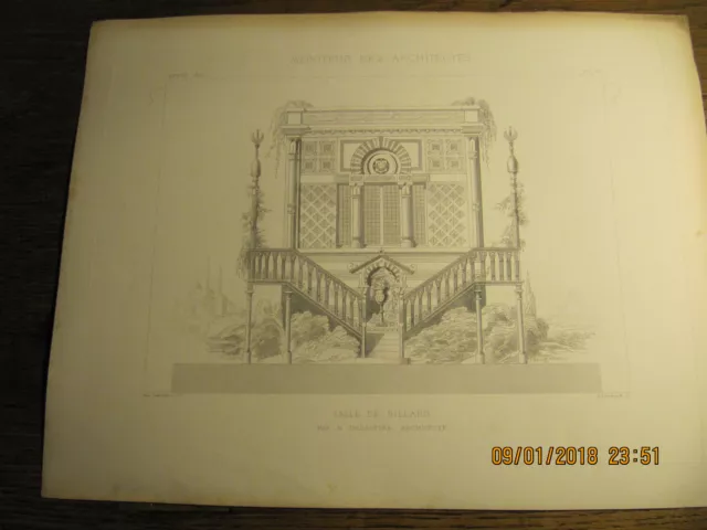 Planche Salle de Billard 1874