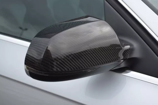 Carbon Fibre Wing Mirror Trim Set Covers To Fit Audi A4 (B8 2011-15)