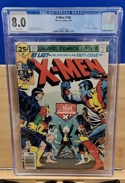 Uncanny X-Men #100 (Cgc 8.0) Marvel 1976/ Old Team Vs New
