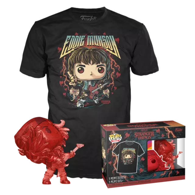 Funko POP! & Tee Eddie Munson (Red) Stranger Things Vinyl Figure New