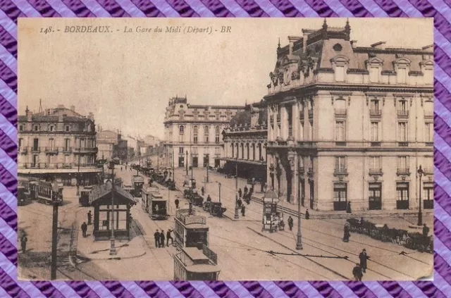CPA 33 - BORDEAUX - la gare du midi