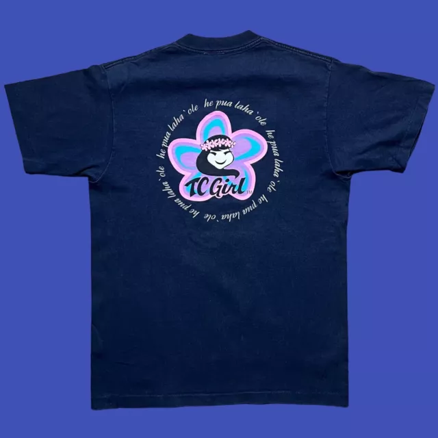 Vintage 80s 90s TC Surf Designs Girl Graphic Single Stitch T Shirt Size Medium 3