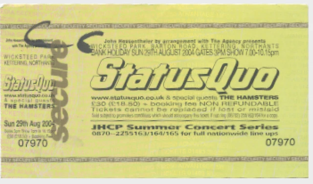 62 Foto Rare Degli Status Quo In Concerto – Hammersmith 1981 – Tour Never Too Late