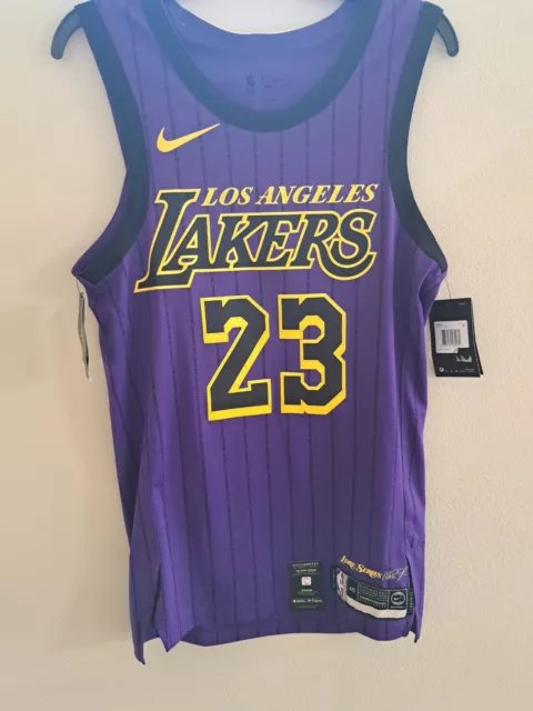 NIKE LAKERS LEBRON JAMES JERSEY LORE SERIES CITY EDITION VAPORKNIT NWT SIZE  52 