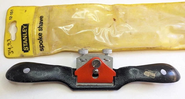 VINTAGE STANLEY ENGLAND No. 151 ADJUSTABLE SPOKE SHAVE HAND TOOL PLANE