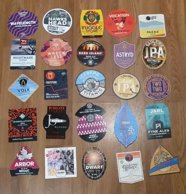 Beer pump clip front job lot 25 badge - 25 breweries real ale clip collection j