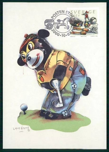 SCHWEDEN MK 2000 KINDER-SPIELZEUG TOYS GOLF MAXIMUMKARTE MAXIMUM CARD MC CM gc67