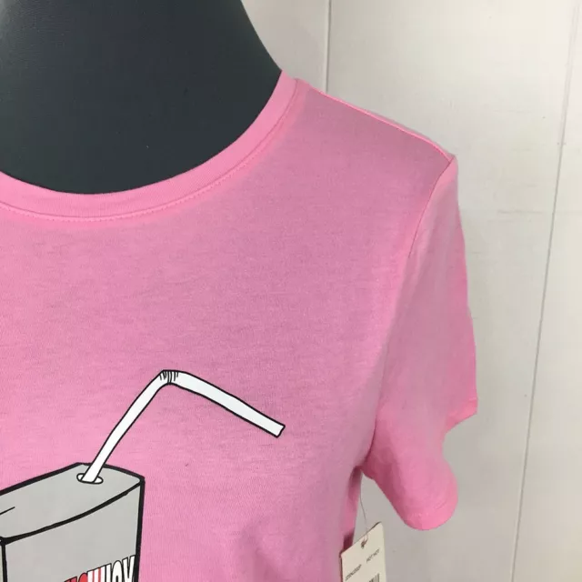 NEW Juicy Couture Juicebox T-Shirt Women M Pink Cotton 32x22 3