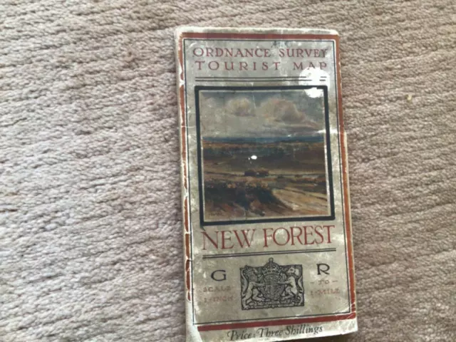 Ordnance Survey 1" Tourist map of New Forest. 1920