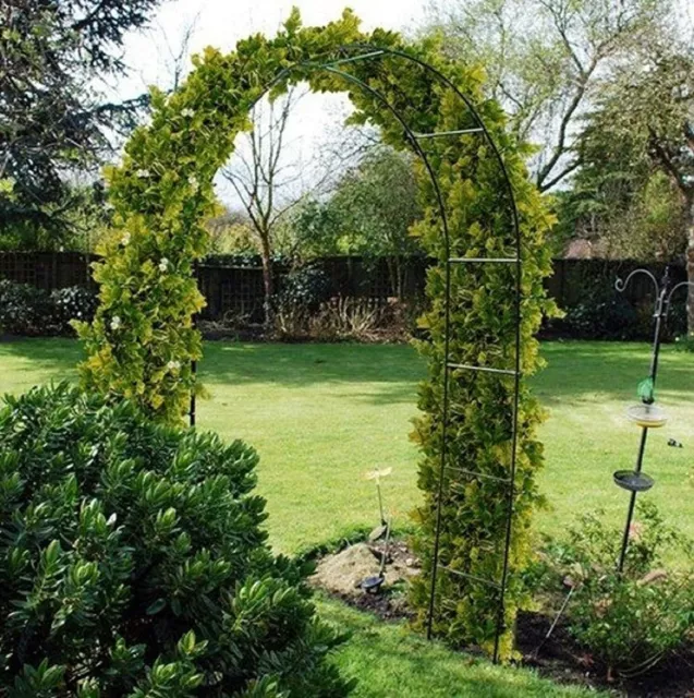 2.4m Metal Garden Arch Heavy Duty Strong Tubular Rose Climbing Plants Archway