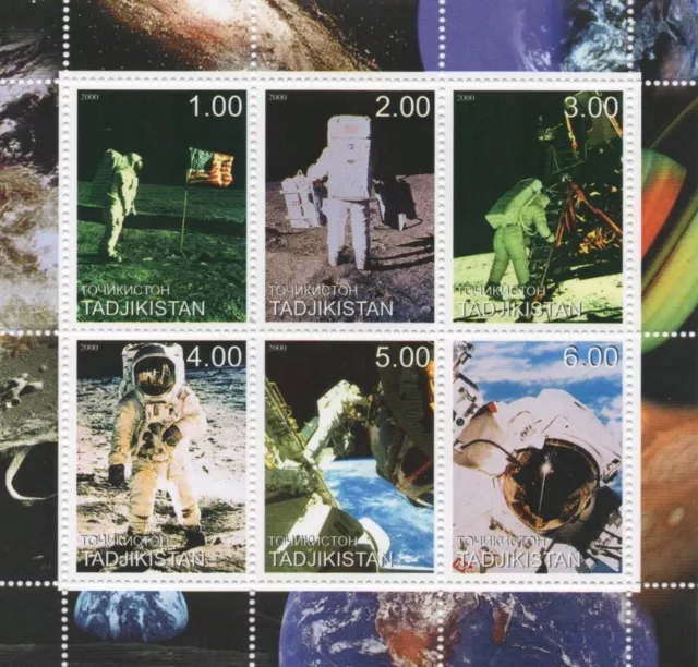 Neil Armstrong First Man On The Moon Astronaut Space Travel Mnh Stamp Sheetlet