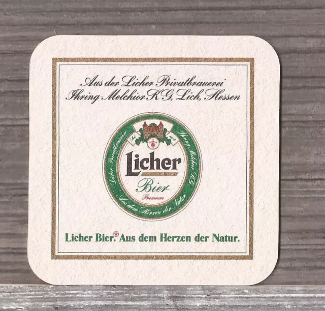 Licher Brewery Beer Coaster Number One-Germany-S3027 2