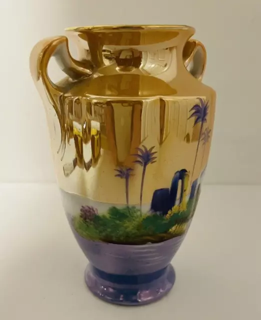 Vintage Noritake Handpainted Vase Made In Japan 4" Tall