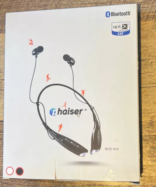 Phaiser BHS-930 Bluetooth Headphones With Charger - New Never Used