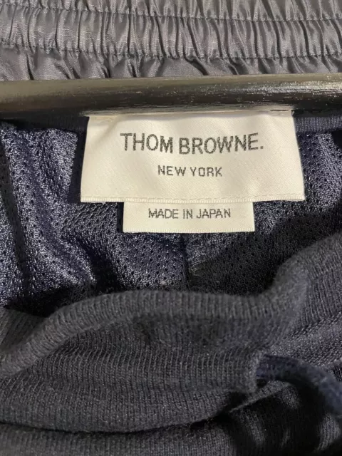 Authentic Thom Browne Navy Waffle 4-bar Sweatpants Size 1/Small 3