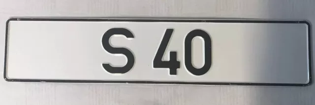 Werbenummernschild Volvo S40 S 40 Merch  Werbe - Nummernschild Fanartikel Deko