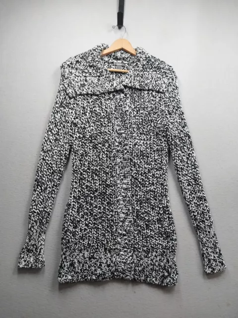 Kenneth Cole Reaction Knit Cardigan Women Small Wool Blend Long Sweater Jacket