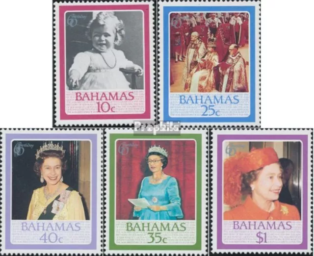 bahamas 606-610 (complète edition) neuf avec gomme originale 1986 Queen Elizabet