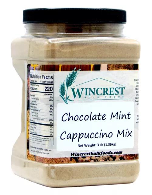 Chocolate Mint Cappuccino Mix - 3 Lb Tub - Free Expedited Shipping!